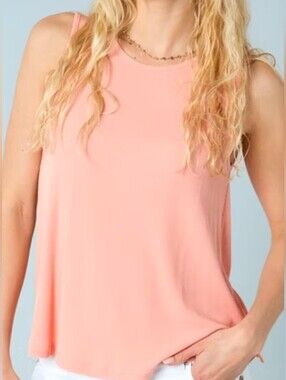 LilySilk Peach Pink colored sleeveless Silk Camisole Blouse top size XXL NWT